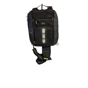 Solo New York Hydro Sling Backpack Black Lime Green 14" Laptop Tablet Bag EUC